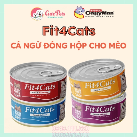 Pate mèo Fit4Cats lon 160g Thức ăn ướt cho mèo CattyMan - Cutepets
