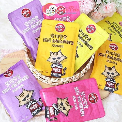 Pate mèo Wanpy happy 100 70g Thức ăn ướt cho mèo - Cutepets