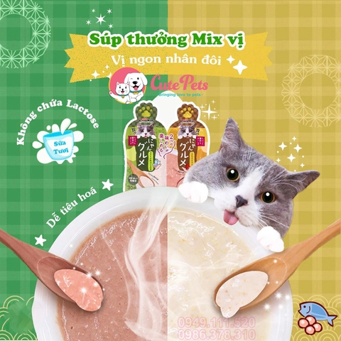 Súp thưởng mèo Cattyman 60g mix vị - Cutepets