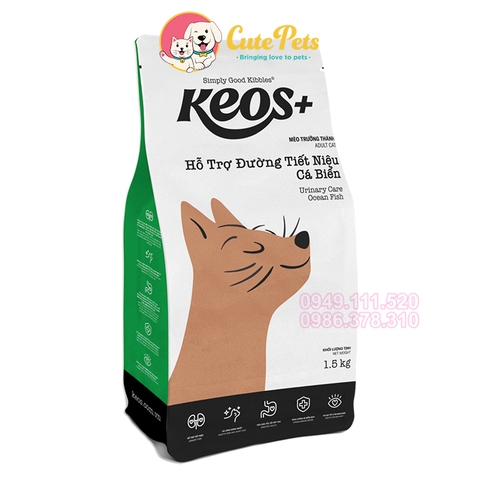 Thức ăn cho mèo sỏi thận Keos+ Urinary Care Hỗ trợ đường tiết niệu - Cutepets