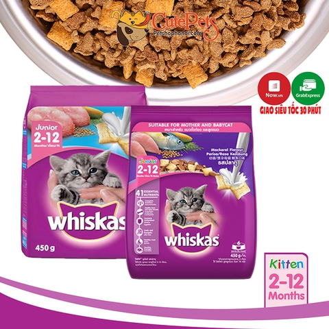 Hạt Whiskas Junior 450g Hạt cho Mèo con