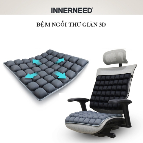 Đệm ngồi 3D Innerneed cao cấp bơm khí & nước (nệm ghế ô tô)