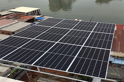 Hệ thống ĐMT công suất 3.105 kwp được lắp đặt cho hộ GĐ anh Thành tại Tp. HCM