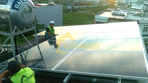 Hệ thống điện mặt trời hòa lưới 3kWp cho hộ gia đình chị Dung tại Q.12 TPHCM