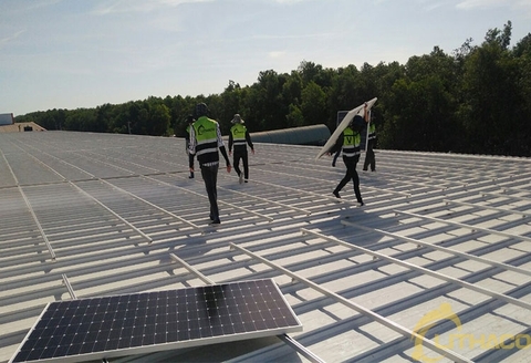 Hệ thống điện mặt trời công suất 600kW -3 Pha lắp đặt cho  CÔNG TY TNHH NĂNG LƯỢNG LIÊN KIỆT