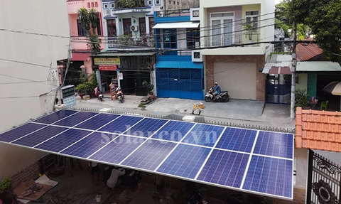 Hệ thống điện mặt trời hòa lưới 6 kWp cho hộ gia đình anh Bình tại Q.Tân Phú TPHCM