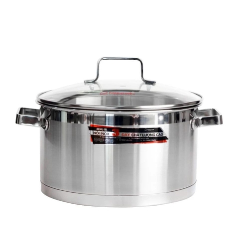 Nồi inox 3 đáy nắp kiếng Happy Cook Richard Plus 24cm N24-RSP