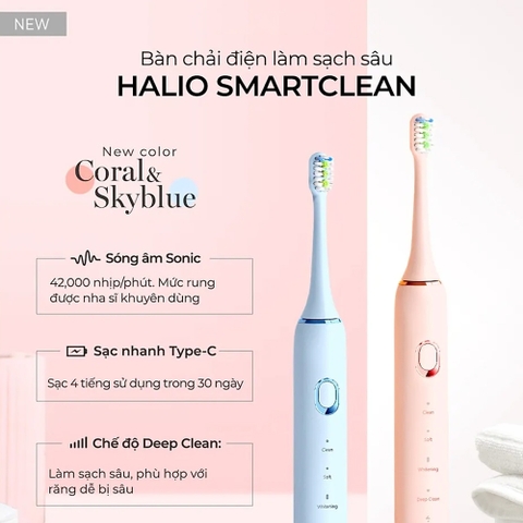 Bàn chải điện Halio Sonic SmartClean Electric Toothbrush