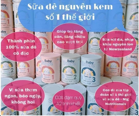 Sữa dê Baby Steps Infant Formula số 1, 2, 3