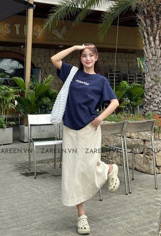 CHÂN VÁY KAKI DÀI XẺ VẠT SAU ZAREEN VAD16