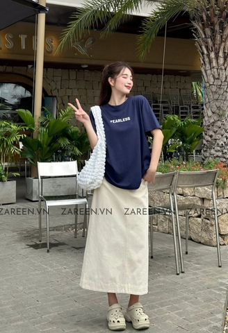 CHÂN VÁY KAKI DÀI XẺ VẠT SAU ZAREEN VAD16