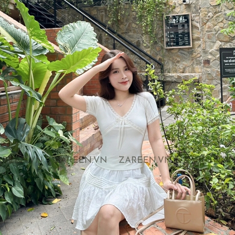 CHÂN VÁY XÒE NGẮN XẾP LY ZAREEN VAA50