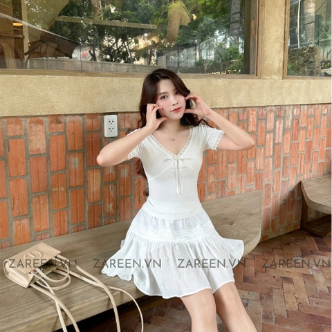 CHÂN VÁY XÒE NGẮN XẾP LY ZAREEN VAA50