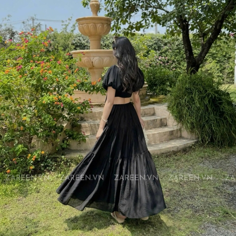 CHÂN VÁY DÀI 3 TẦNG RÚT EO ZAREEN VAD20