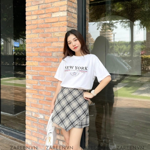 CHÂN VÁY CARO NGẮN ĐẮP CHÉO ZAREEN VAA42
