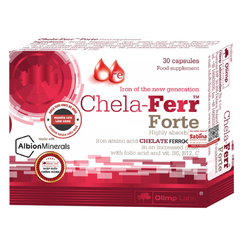 Viên uống bổ sung sắt cho bà bầu Chela-Ferr Forte (30 viên) nhập khẩu chính hãng