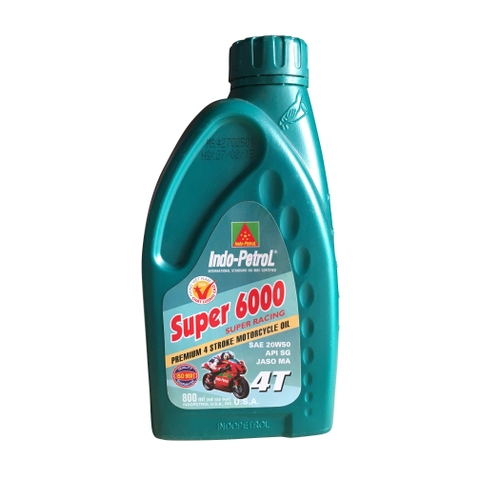 Dầu 4T super 6000 0.8 lít SG Indo-petrol