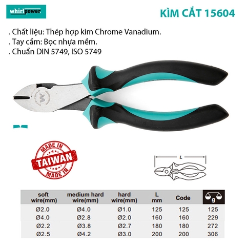 Kìm cắt cơ khí Whirlpower 15604