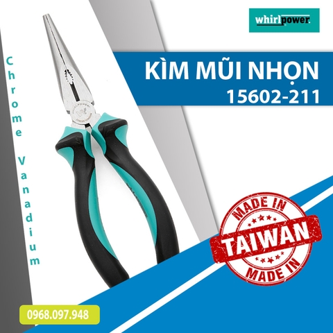 Kìm mũi nhọn Whirlpower 15602-211