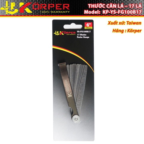 Thước căn lá Körper KP-YS-FG100B17