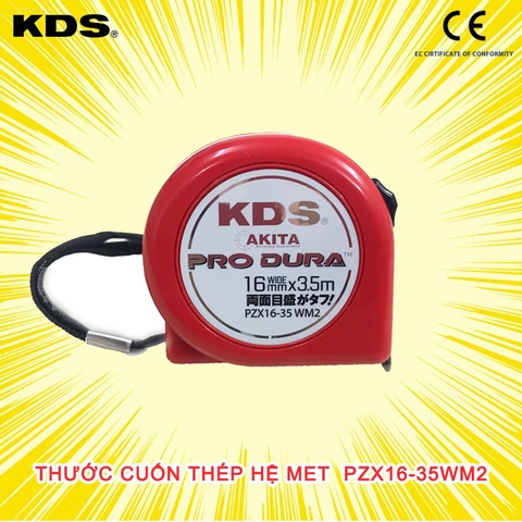 Thước cuộn thép 3.5m hệ Mét chuẩn CE KDS PZX16-35W