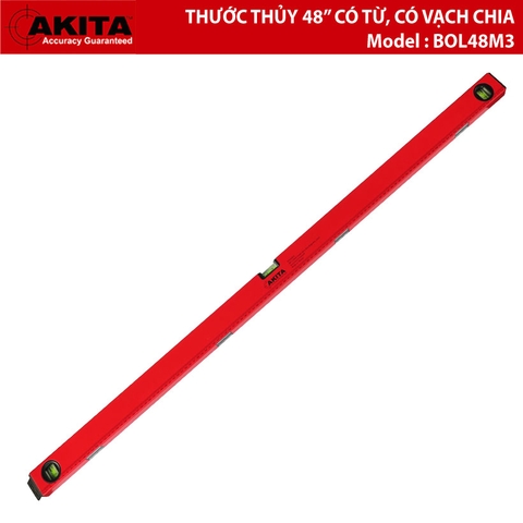 Thước Thủy có từ, hình hộp Akita (có vạch chia) - BOL..M3