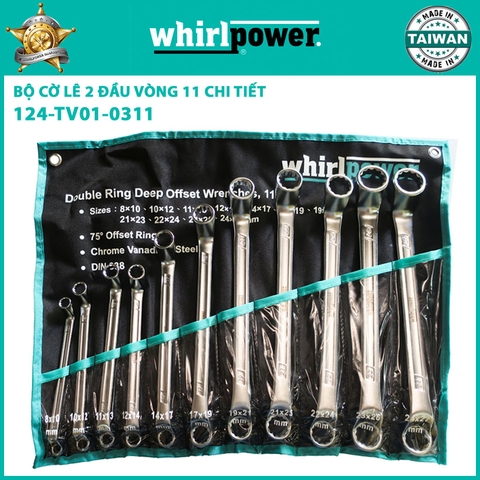 Bộ cờ lê 2 đầu vòng 11 chi tiết Whirlpower 124-TV01-0311