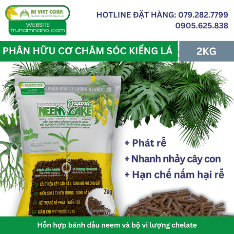 Phân bón hữu cơ vi lượng cho cây kiểng lá NEEM CAKE