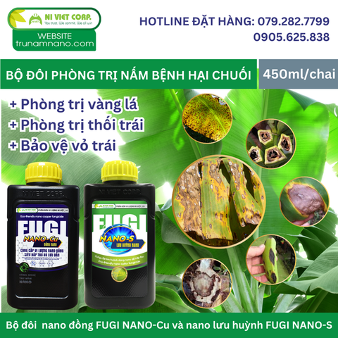 Bộ đôi FUGI NANO phòng trị nấm bệnh hại cây chuối