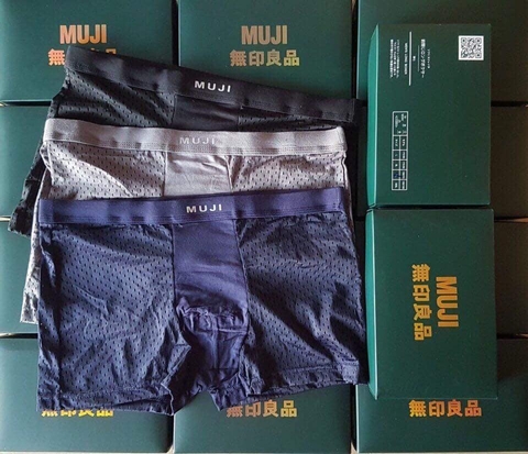 Set 3 quần sịp đùi nam thông hơi Muji size XXL