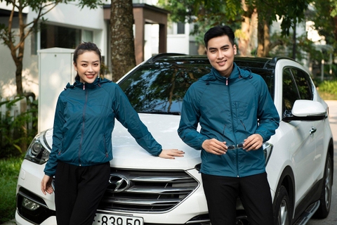 Áo gió nam Cardina mầu xanh Aqua size XL