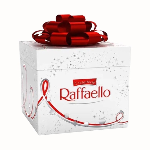 Kẹo Socola phủ dừa Raffaello hộp vuông nơ 300g