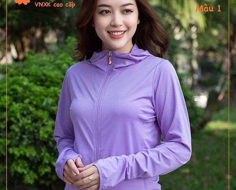 Áo chống nắng nữ Cardina thun lạnh Tím Size M