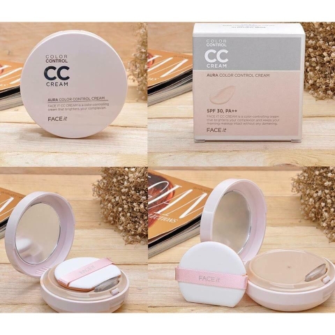 Kem Nền CC Cream Aura Color Control Cream The Face Shop 20g