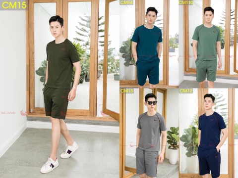 Bộ quần áo hè Nam Cardina, màu ghi size XL