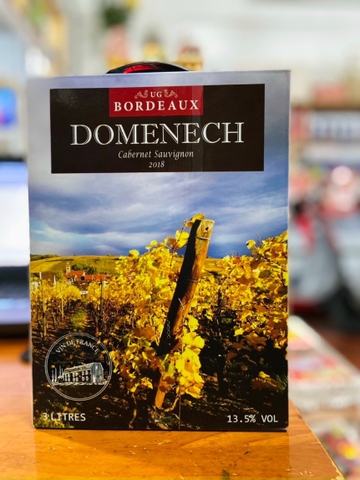 Rượu vang Pháp UG Bordeaux  Domenech  Caberne Sauvignon Bịch 3L