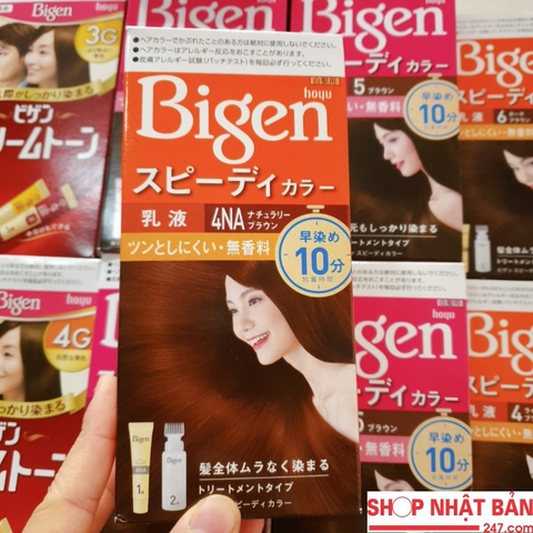 Thuốc nhuộm tóc Bigen, hoyu Nhật Bản 4G nâu vàng