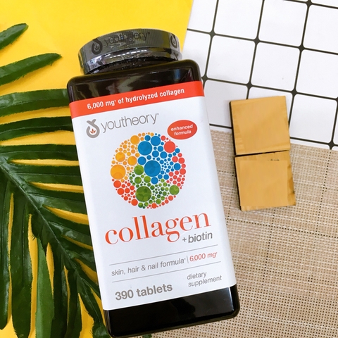 Viên Uống Collagen Biotin Youtheory 6000mg 390 Tablets
