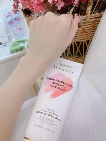 Kem Dưỡng Trắng Chống Nắng Toàn Thân Whisis Premium Collagen Whitening Body Lotion  200ml