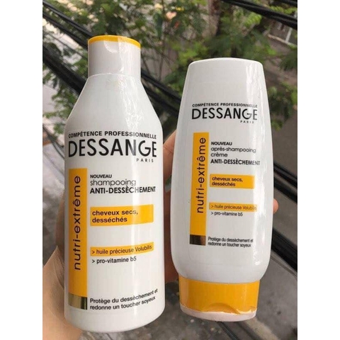 Bộ dầu gội xả Dessange Nutri-Extreme Pháp dành cho tóc khô hư tổn (250 + 200 ml)