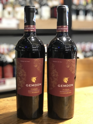 Rượu vang Ý Gemdon negroamaro puglia 750ml