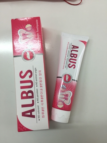 kem đánh răng Albus Sensitive Teeth Toothpaste chống ê buốt và chảy máu chân răng