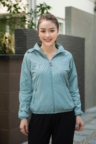 Áo gió nữ Cardina mầu xanh ngọc size M