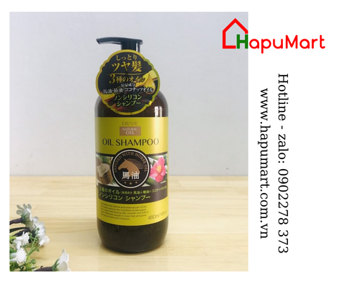 Dầu gội Kumano Deve  chiết xuất từ dầu ngựa, dầu dừa, dầu hoa trà 480ml