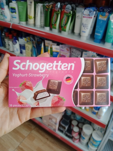 Sôcôla  thanh 13 vị Schogetten - Sữa chua dâu tây- 100g