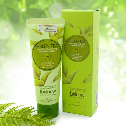 Gel tẩy da chết trà xanh cao cấp Benew Green Tea Whitening Natural Herb Peeling Gel 120ml