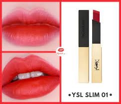 Son YSL The Slim 01 Rouge Extravagant – Đỏ Hồng – Rouge Pur Couture THE SLIM Matte