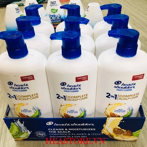 DẦU GỘI XẢ HEAD & SHOULDERS COMPLETE SCALP CARE 2 IN 1 CHIẾT XUẤT DẦU HẠNH NHÂN VÀ NHA ĐAM - 1,18L