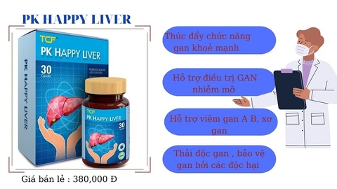 VIÊN UỐNG THẢI ĐỘC VÀ BẢO VỆ GAN PK HAPPY LIVER - 30 VIÊN