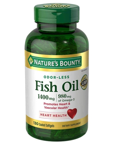 VIÊN UỐNG DẦU CÁ NATURE'S BOUNTY FISH OIL 1400MG - 130 VIÊN